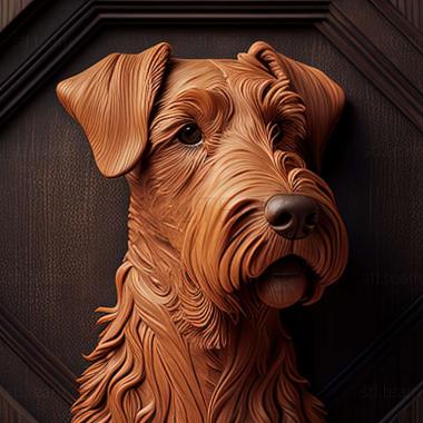 3D model Irish Terrier dog (STL)